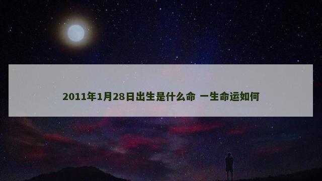 2011年1月28日出生是什么命 一生命运如何